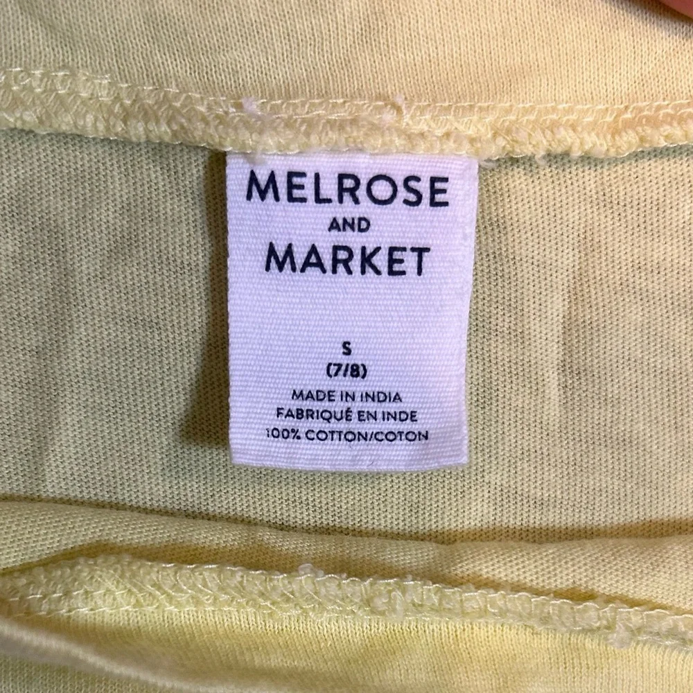 Melrose and Market Girls S Light Yellow Top with Twist Knot Easter Spring Basic